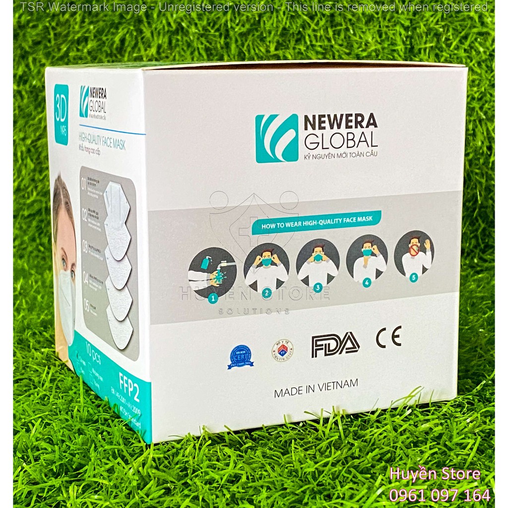 KHẨU TRANG N95  NEWERA GLOBAL - (4 Lớp Chống Bụi Mịn PM2.5, Có van, Hộp 10 cái)