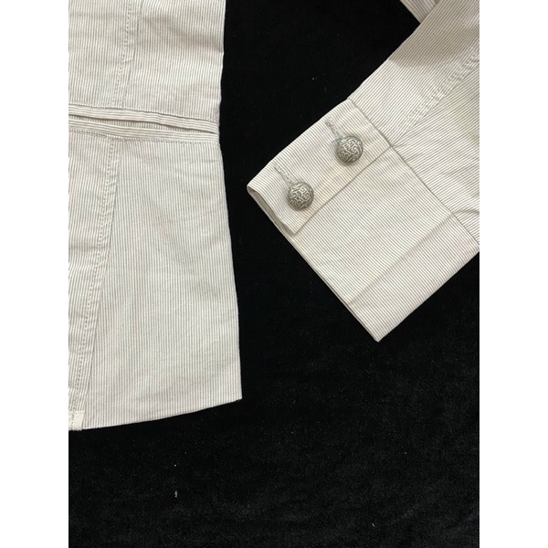 Áo vest vải kate Ninomaxx kẻ sọc (Hàng dơ nhẹ) - Thanh lý vnxk