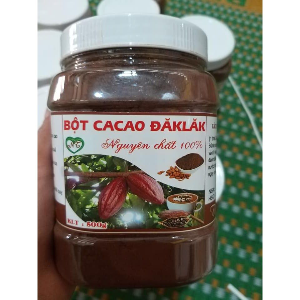 Hũ 500gr Bột Ca Cao Đăk lăk nguyên chất 100% không đường