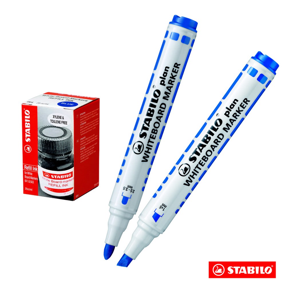 Hộp mực bút viết bảng STABILO Refill Ink WMR6X (Xanh, Đen, Đỏ)