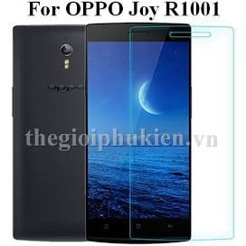 Kính cường lực oppo joy R1001. Kính trong suốt mài cạnh tặng kèm khăn lau.