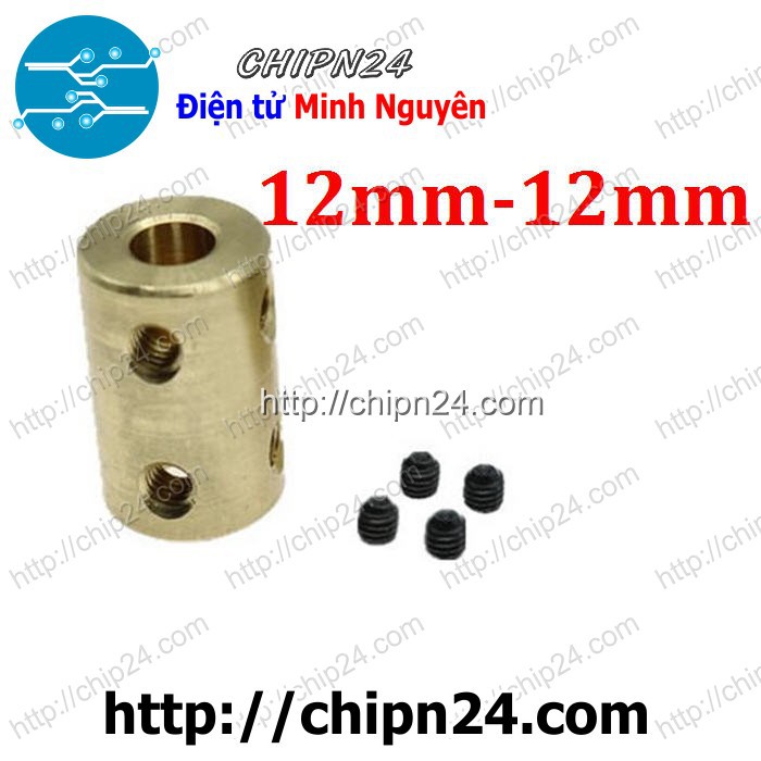 [1 CÁI] Khớp Nối Trục 12mm-12mm (tặng Cây Mở Lục Giác M5)