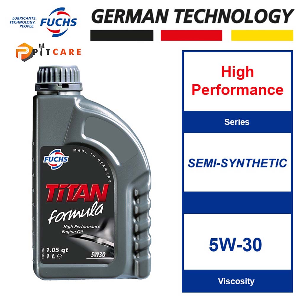 Nhớt Xe Ô Tô Máy Xăng Fuchs Titan Formula SN 5W30 10W40 Nhập Khẩu