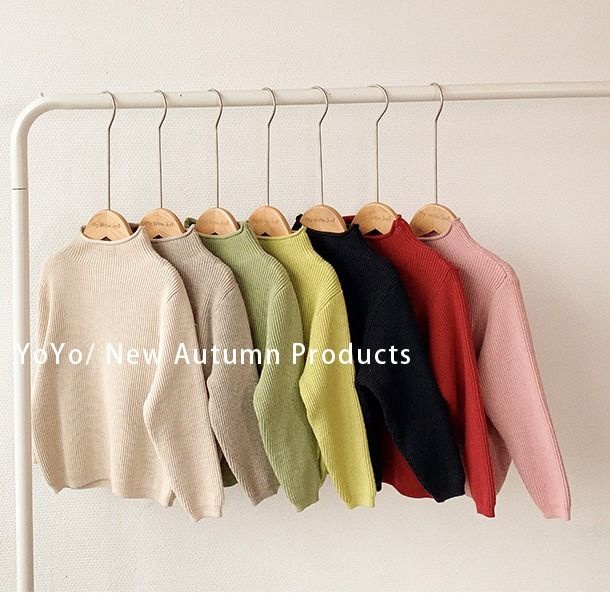 Áo len cổ cao dáng rộng phong cách Hàn Quốc cho nữ