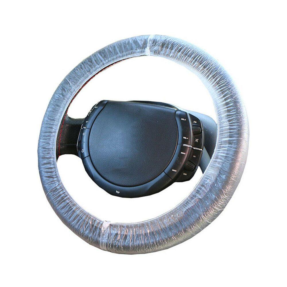 Set 100 Vỏ Bọc Vô Lăng Xe Hơi Trong Suốt Dùng Một Lần Chất Lượng Cao