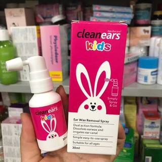 Xịt Hỗ Trợ Tan Ráy Tai Clean Ears Kids 30ml Úc