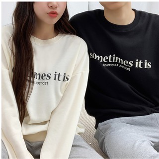 áo sweater nữ nhập khẩu Hàn Quốc dáng Unisex tay dài form rộng in chữ  in chữ sometime it is siêu đẹp