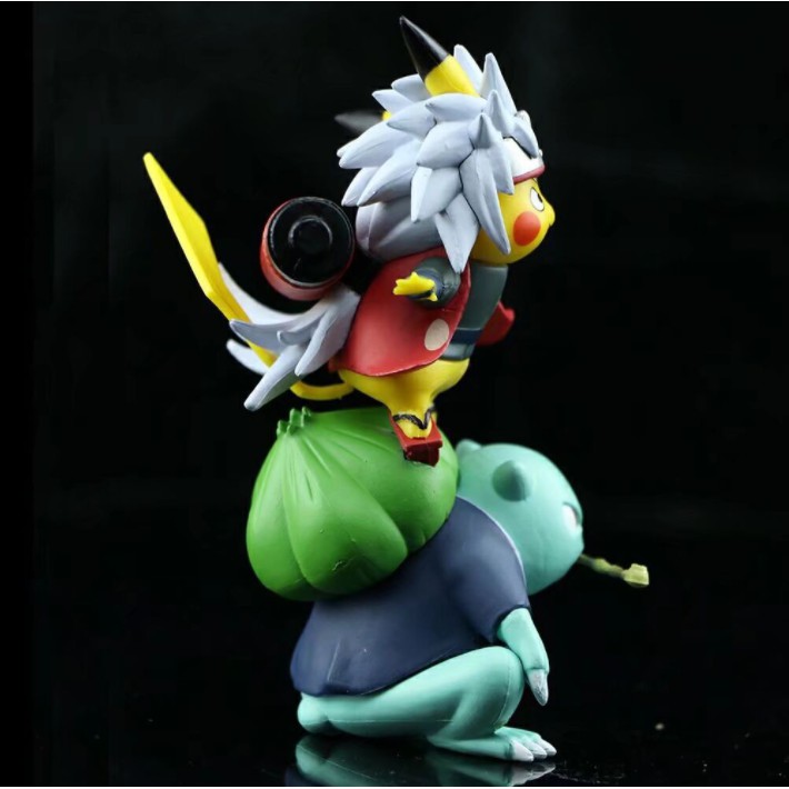 Mô hình Pokeqon Naruto Cóc Jiraiya Pikachiu 14cm