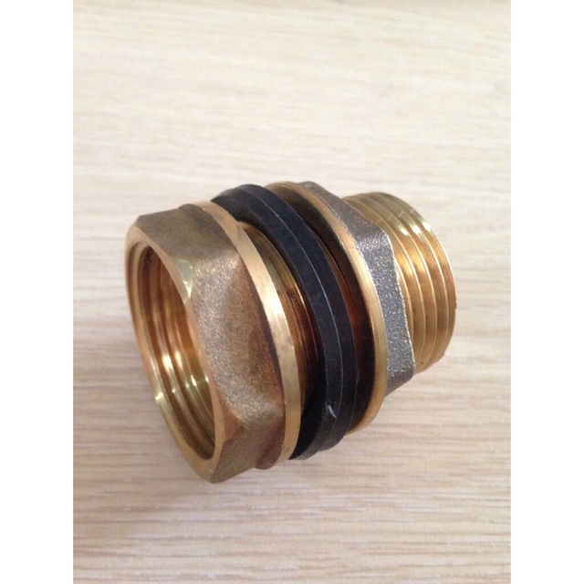 Ốc nối bồn nước đồng thau phi 34