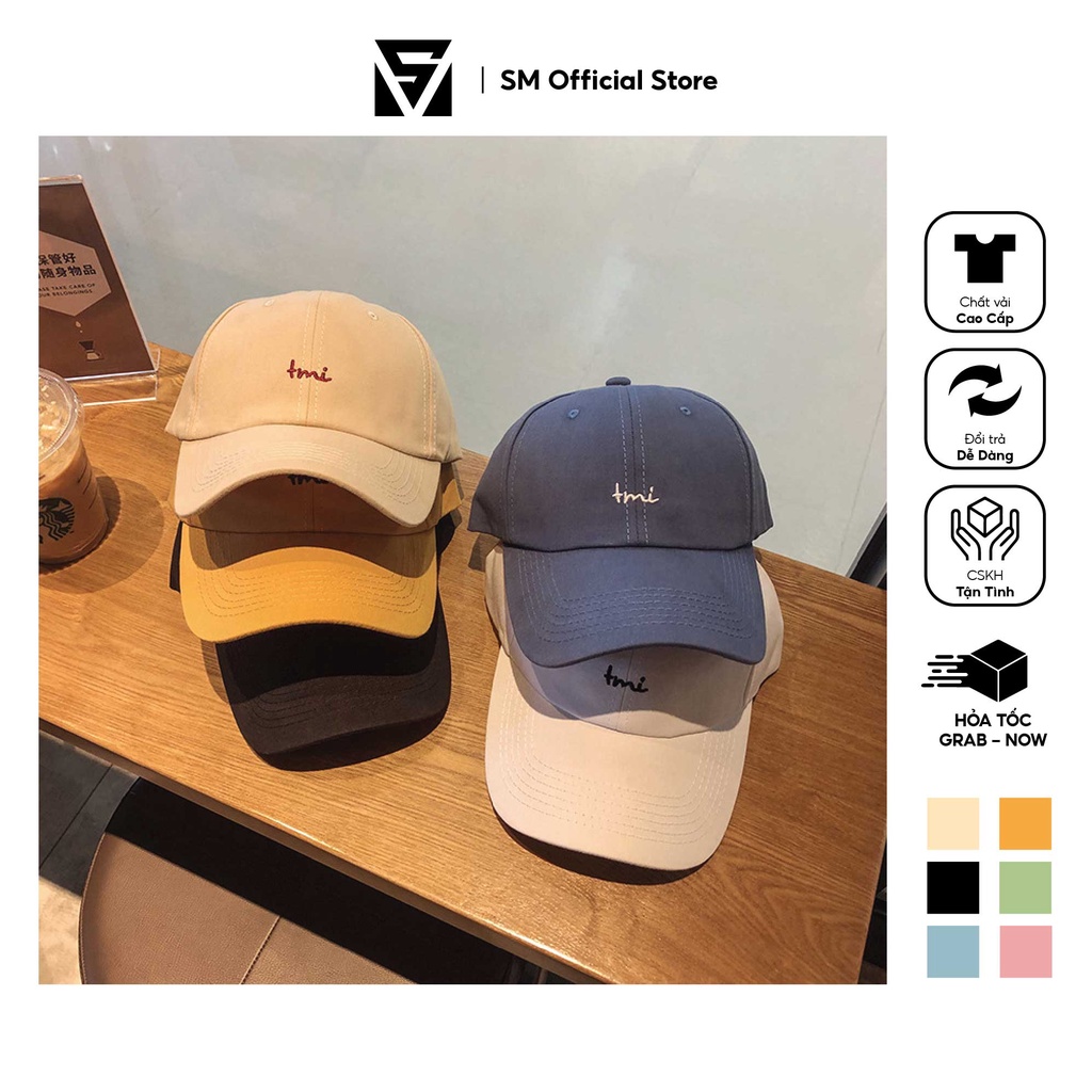 Mũ lưỡi trai nón kết lưỡi trai thêu chữ Tmi nam nữ phong cách ulzzang Hàn Quốc Soulmate Store SMN02
