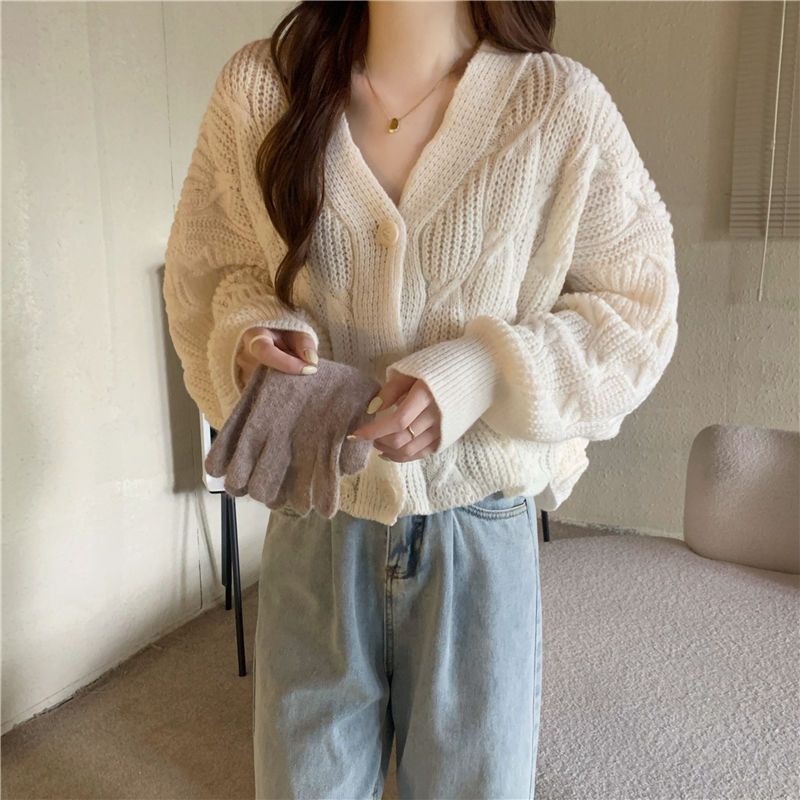 Áo Khoác Cardigan Dệt Kim Dáng Rộng Mềm Mại Phong Cách Nhật Bản Thời Trang Cho Nữ