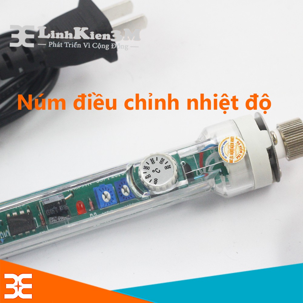 Mỏ hàn chì điều chỉnh nhiệt độ No.907 60W ( tặng 01 thiếc Rosachi và nhựa thông hộp )