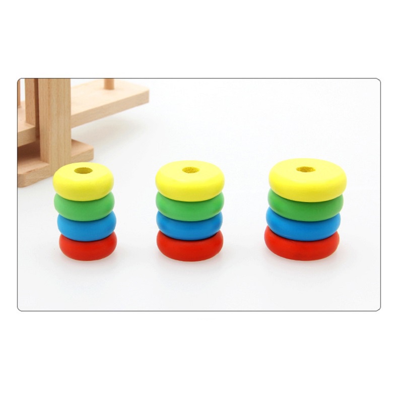 [Hot Sale]Wooden Clown Rainbow Stacker Seesaw Balance Scale Board Balancing Game Kids Early Education Toys for Children