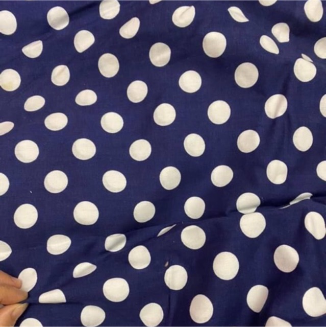 V219🌈 VẢI TWILL HOẠ TIẾT CHẤM BI MAY ĐỒ CHO DOLL, OBITSU, DIY, HANDMADE, QUILTING, SCRUNCHIES..