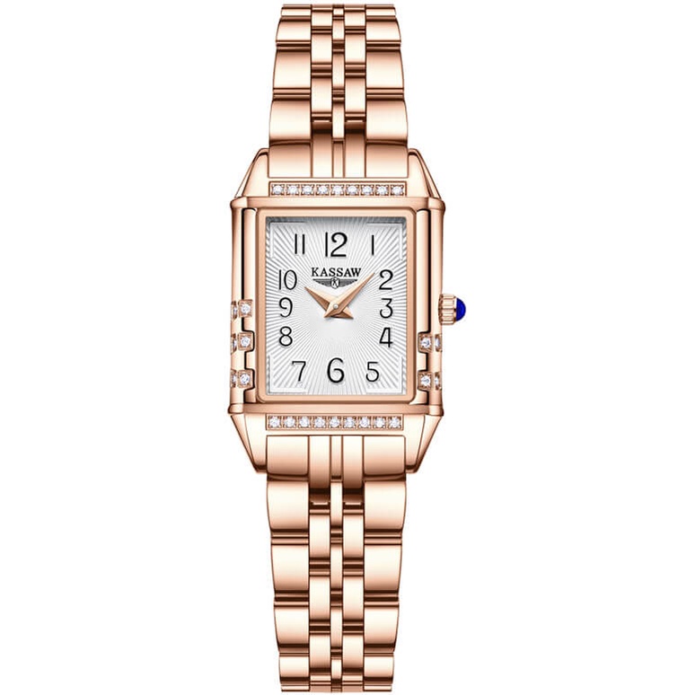 Đồng hồ nữ chính hãng KASSAW K918-1 Kính sapphire ,chống xước,Chống nước ,BH 24 tháng,Máy pin ( điện tử) ,dây da xịn