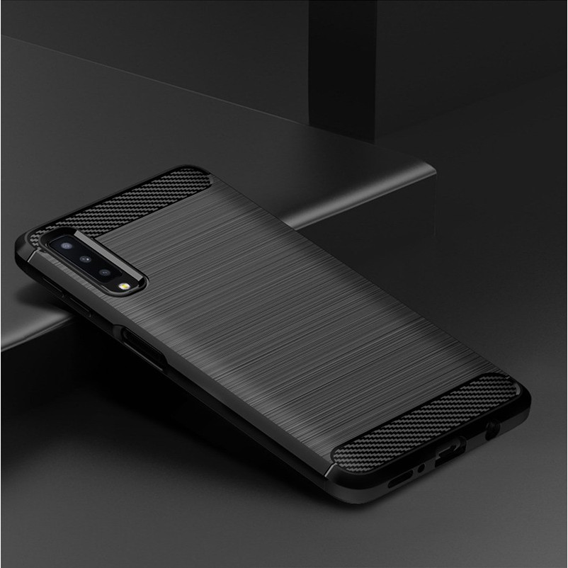 Ốp điện thoại sợi carbon mềm dành cho Samsung Galaxy A7 2018 (A750)