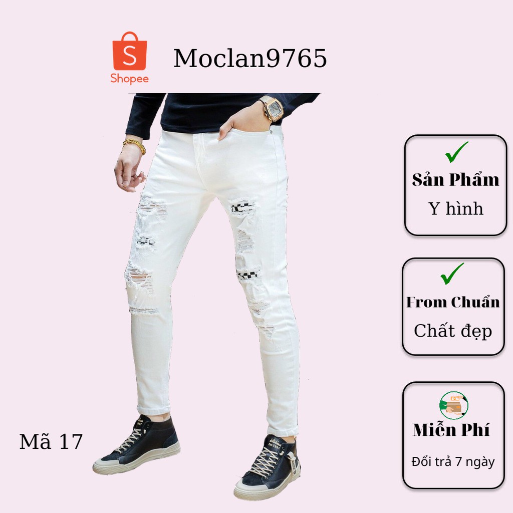 Quần jean nam cao cấp, chất liệu bò ( jean ) mềm mịn, from chuẩn, có nhiều mẫu đi kèm Moclan18