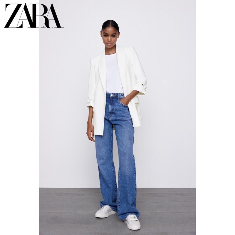 ÁO BLAZER ZARA XẮN TAY DÁNG DÀI HÀNG XUẤT