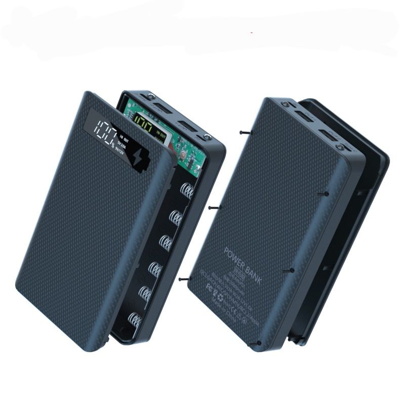 BỘ VỎ 6 PIN - M6 -  BOX SẠC DỰ PHÒNG ĐIỆN THOẠI CHÂN LÒ XO DÙNG PIN 18650 KHÔNG PHẢI HÀN