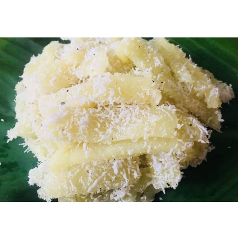 Củ khoai mì dẻo  mới nhổ vàng nhạt