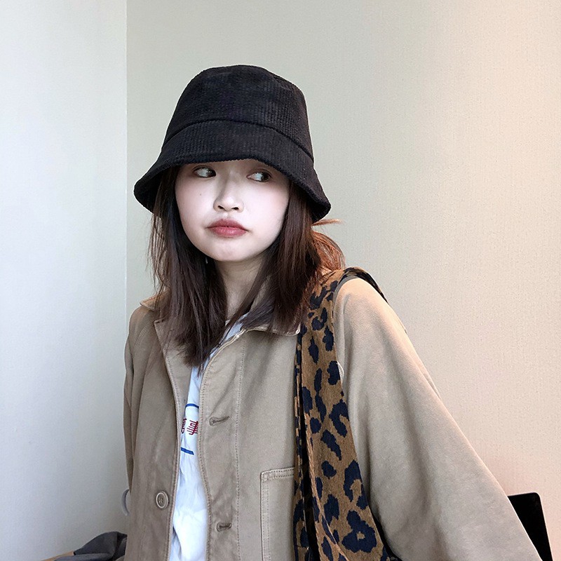 Nón bucket nhung gân - N200