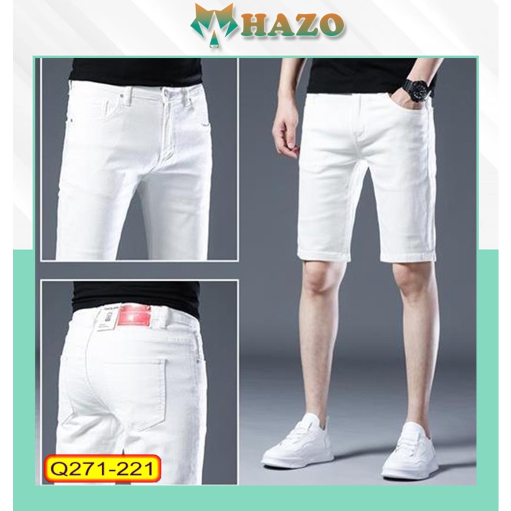 Quần Short Jeans Nam Chất Liệu Co Dãn Thời Trang Cao Cấp Cá Tính Trẻ Trung Cực Hot - Hazo