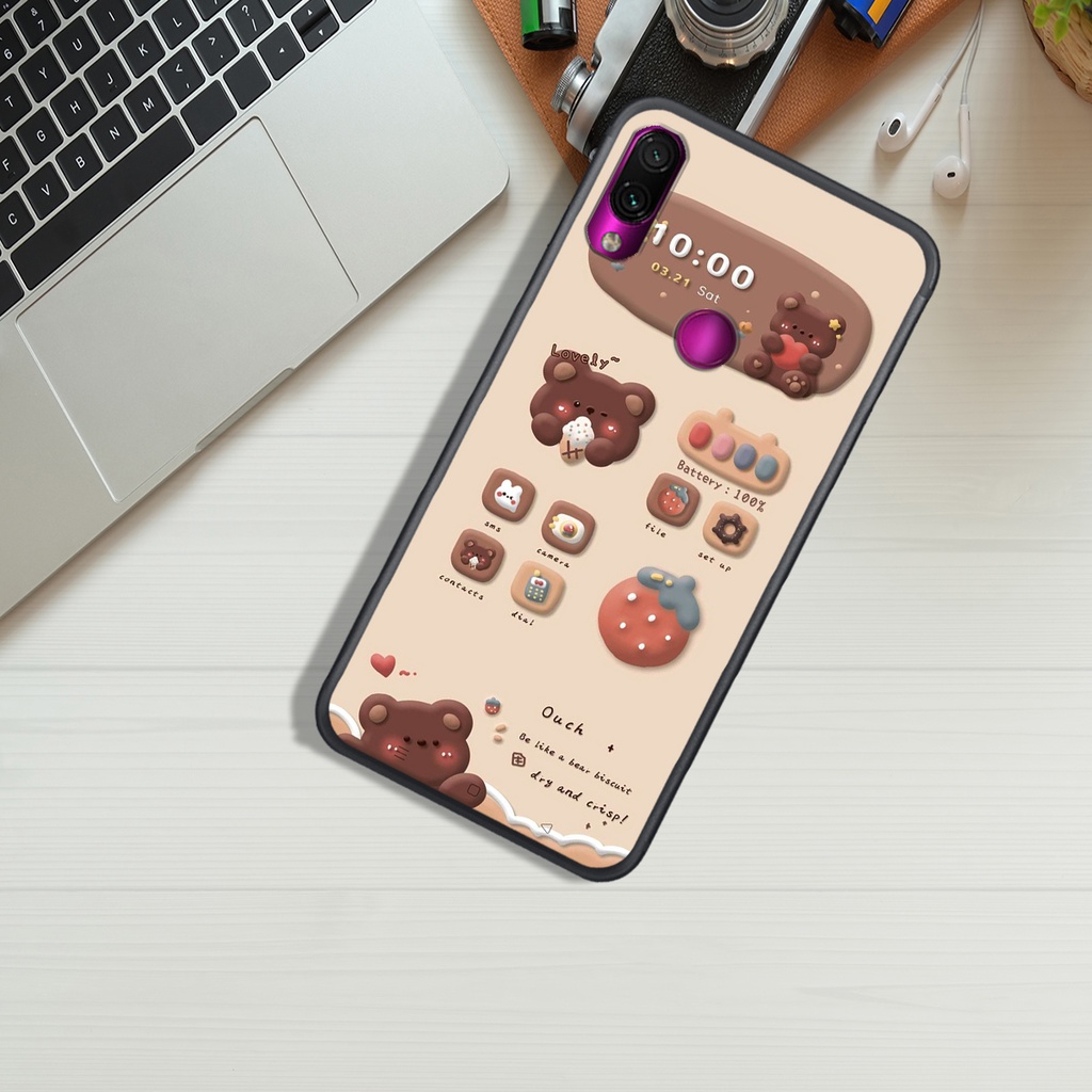 ỐP LƯNG XIAOMI REDMI 7 - REDMI NOTE 7 - REDMI NOTE 7 PRO  , IN HÌNH GẤU NÂU CHOCOLATE ĐÁNG YÊU.