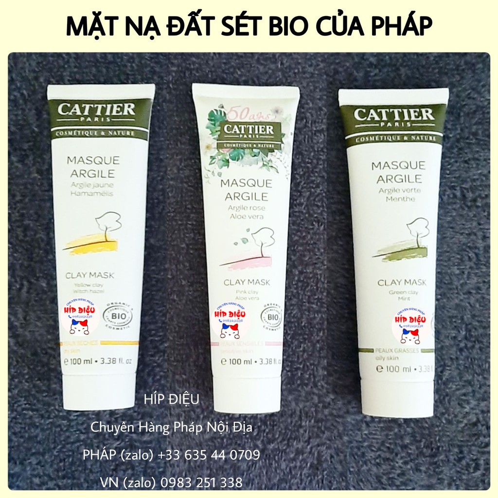 MẶT NẠ ĐẤT SÉT CATTIER CỦA PHÁP