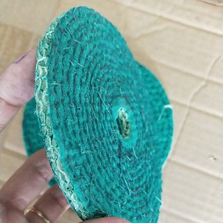 Xơ dừa đánh bóng xanh 2 lớp 120mm