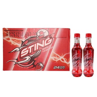 Thùng 24 Chai Nước Tăng Lực STING Dâu 330ml