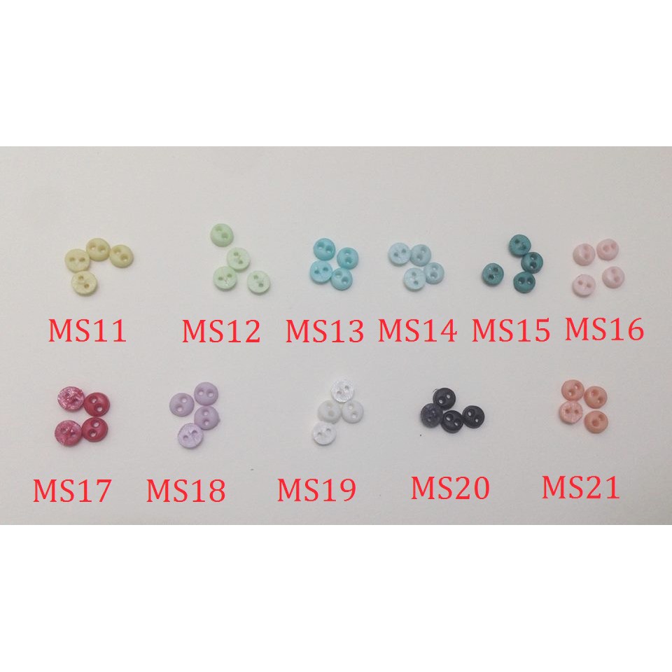 Nút áo may đồ búp bê size 4mm,5mm
