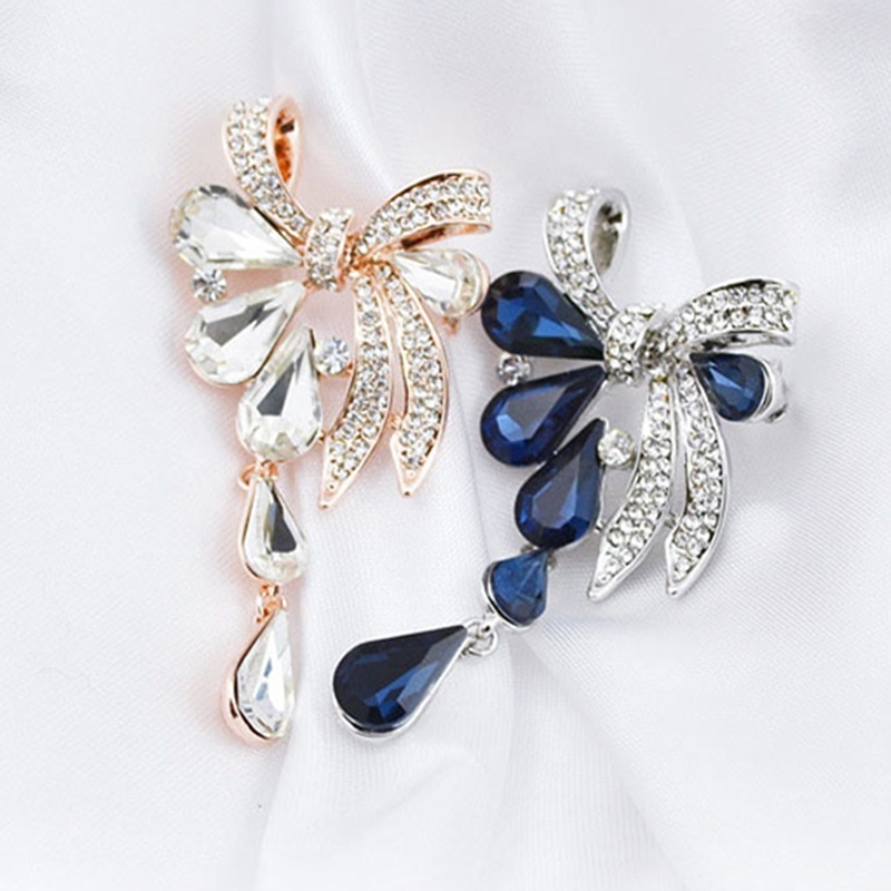 Ghim Cài Áo Hình Giọt Nước Đính Đá Thời Trang