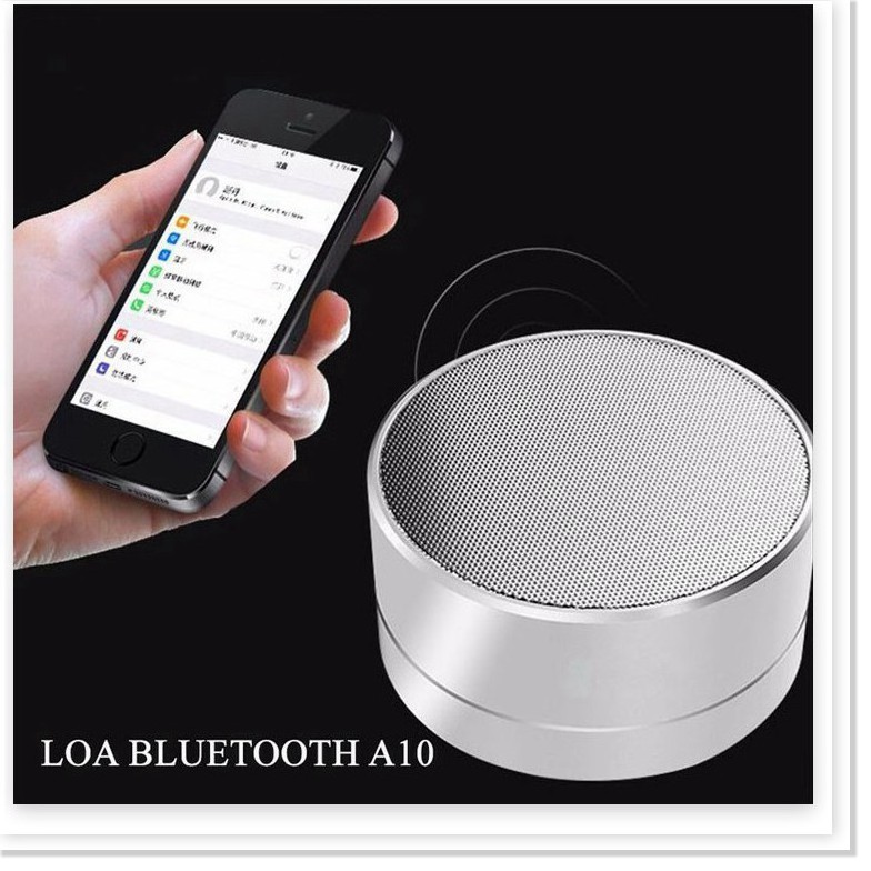 ( FREESHIP 50K ) Loa bluetooth mini led nháy vỏ nhôm A10 Âm thanh sống động Bảo Hành Chính Hãng 1 đổi 1