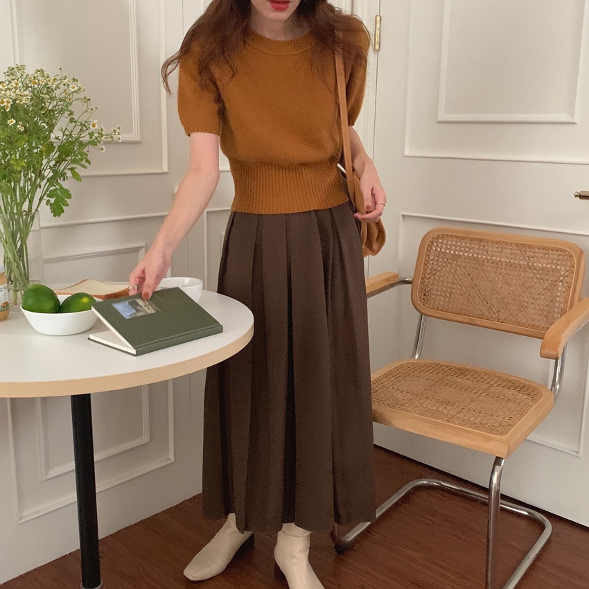 Áo len ngắn tay phong cách Hàn Quốc | BigBuy360 - bigbuy360.vn