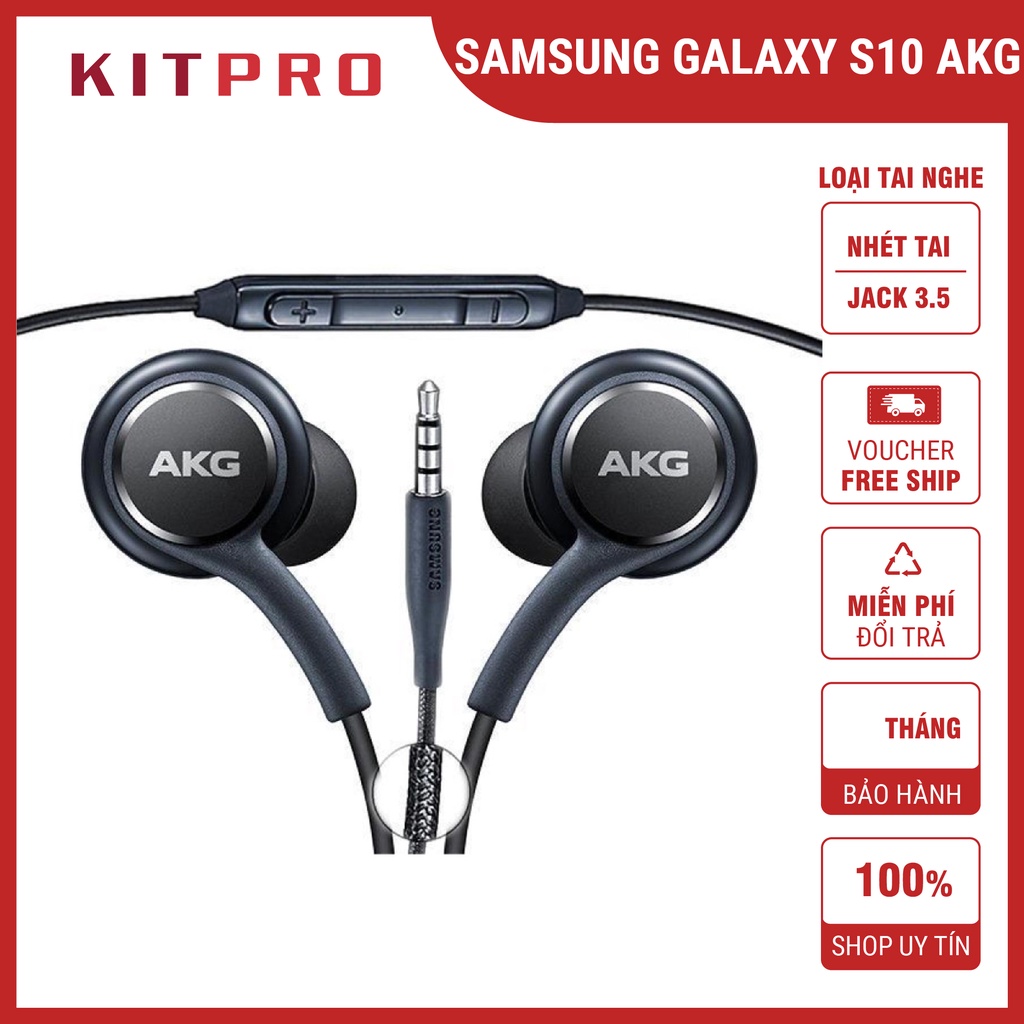 TAI NGHE SAMSUNG GALAXY S10 AKG LOẠI NHÉT TAI JACK 3.5 FULLBOX KITPRO