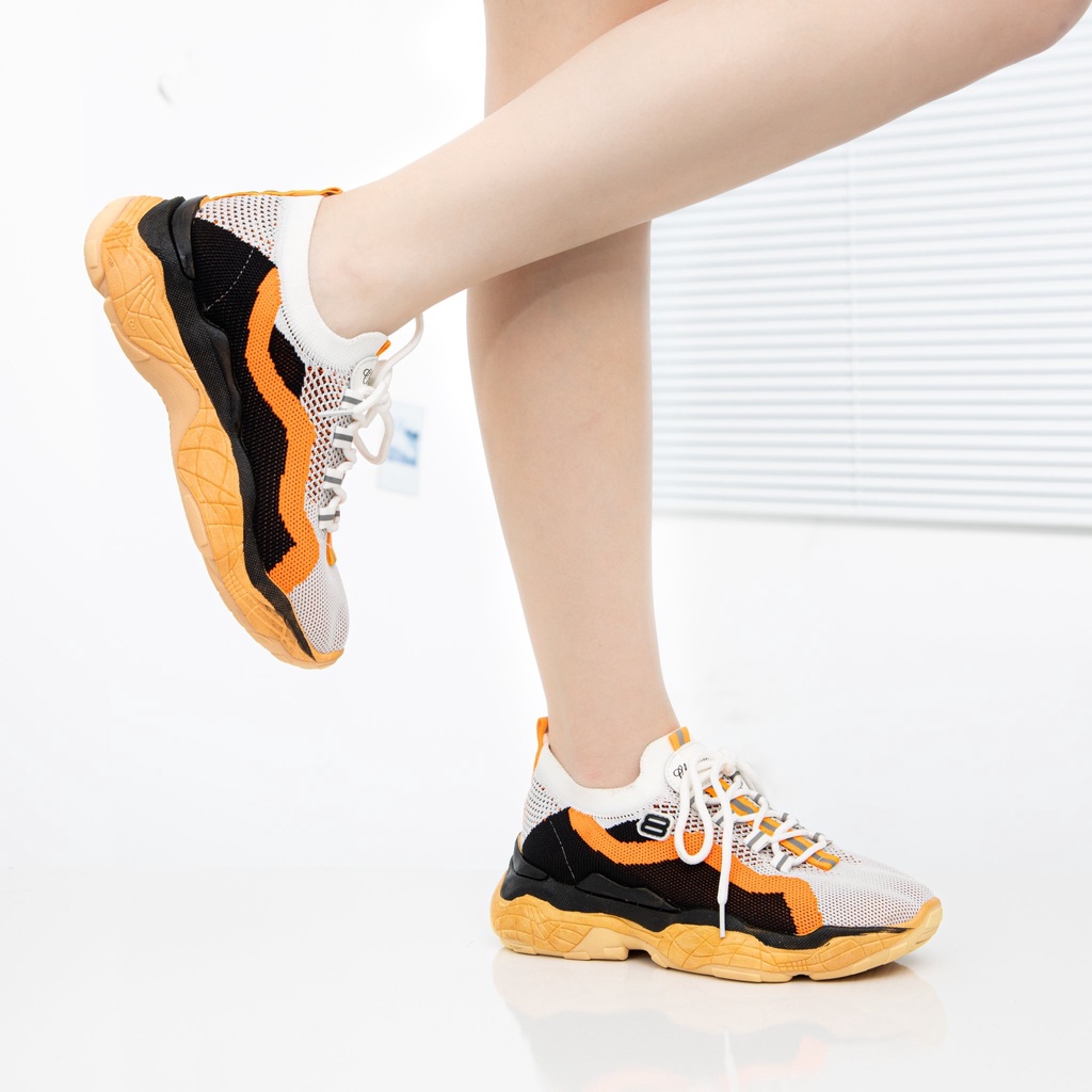 Giày MWC A021 - Giày Thể Thao Nữ, Sneaker Vải Đế Cao Phối Màu Hot Trend