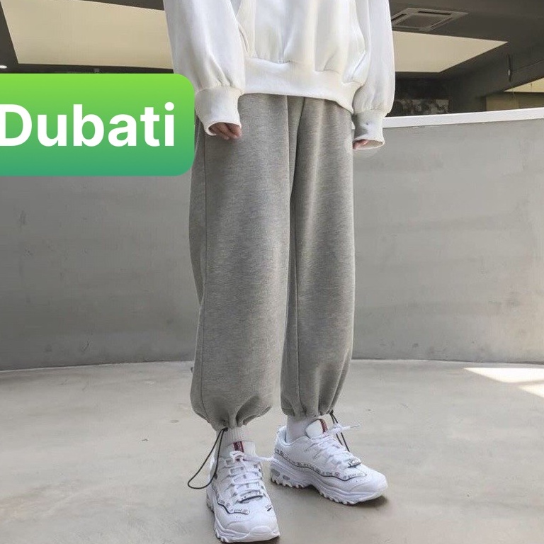 QUẦN JOGGER THỂ THAO NAM NỮ ỐNG BO HỌA TIẾT TRƠN PHONG CÁCH SÀNH ĐIỆU MỚI- DUBATI FASHION