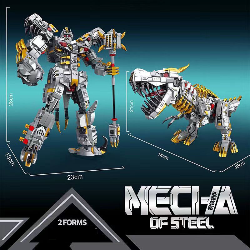 Đồ chơi Lắp ráp Robot Megatron, Panlos 621025 Mecha of Steel, Xếp hình thông minh, Mô hình Autobot