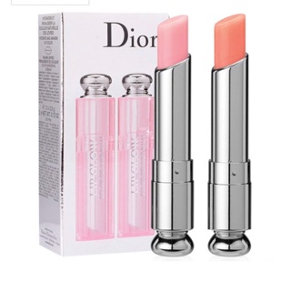 Set Son Dưỡng Môi Dior Addict Lip Glow 001 Pink Và 004 Coral