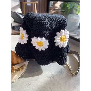 Nón bucket len hoa cúc daisy