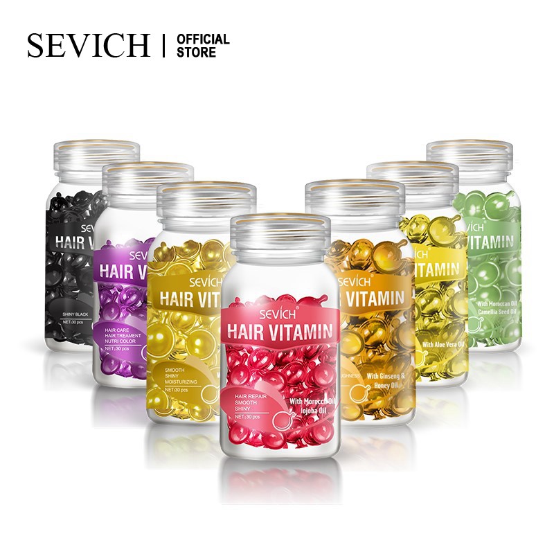 Set 30 viên xả tóc SEVICH chứa vitamin hỗ trợ phục hồi tóc hư tổn