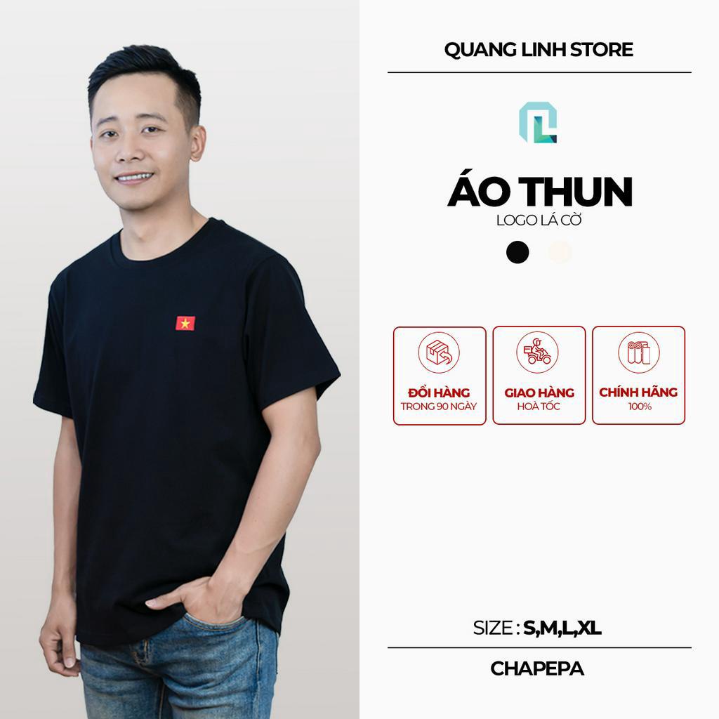 Áo T-Shirt thêu logo Lá Cờ Việt Nam 100% Cotton 250gsm