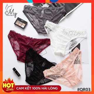 Quần lót ren ❣️❣️ FREE SHIP 50K ❣️❣️  quần chíp nữ đồ lót ren hoa cánh bướm gợi cảm sexy - QR03