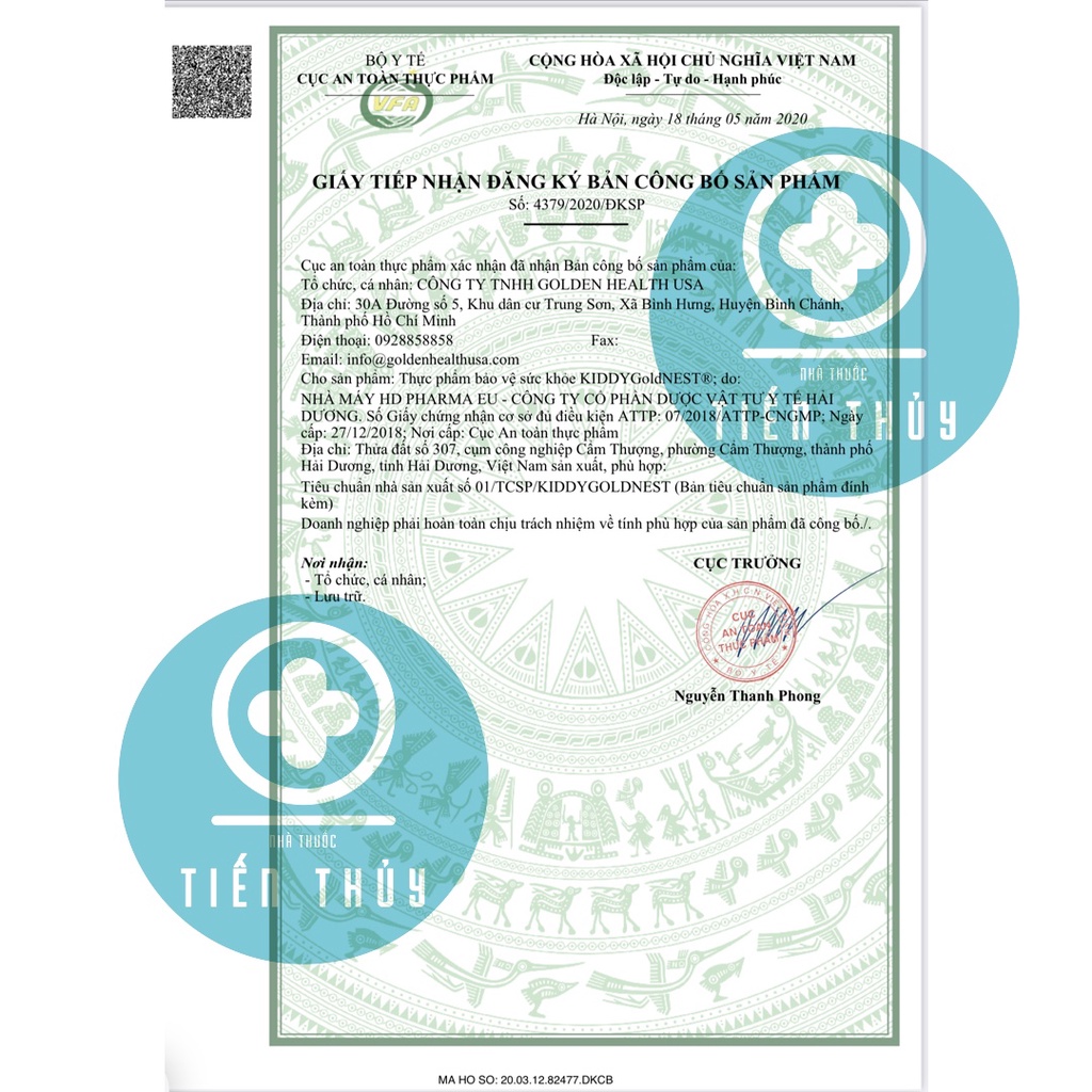 Kiddy Gold Nest giúp bé ăn ngon, tăng cân, dễ hấp thu