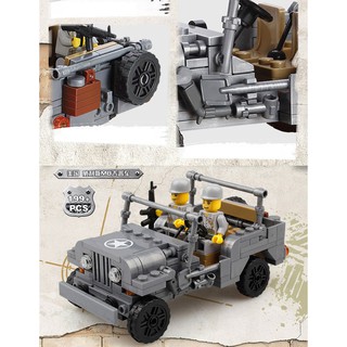 Đồ chơi  lắp ráp Xe Jeep quân đội