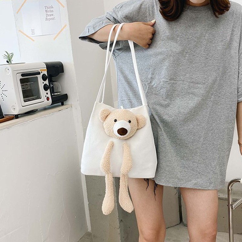 Túi Xách Nữ Túi Canvas Đeo Vai Phong Cách Hàn Quốc Cho Nữ