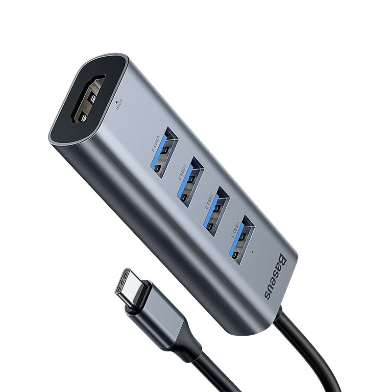 Hub chuyển Type C to USB 3.0 và HDMI 4K Chính Hãng Baseus