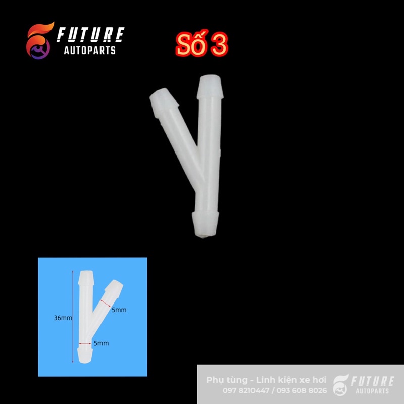 Cút nối tuy ô bơm nước rửa kính xe hơi loại chạc đôi , chac ba  - Future Autoparts