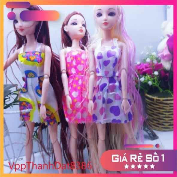 (Sale) Búp bê mắt ngọc nhiều khớp tóc dài dễ thương loại to khoảng 30cm