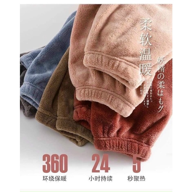 Quần băng lông nữ siêu ấm chất cực mềm